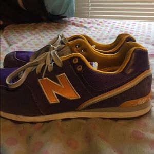 Purple & Yellow New Balance 574